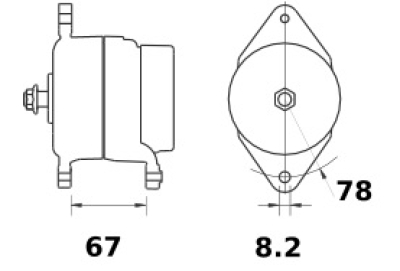 Lichtmaschine 12V/55A Iskra IA1372 11.204.073 11204073 AAG5133 MG67 11203726 AAG5116 11204067 AAG5132 04115371 04111821 01183457 - 1