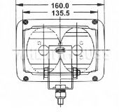 Arbeitsscheinwerfer mit Doppelreflektor H3/24V - 1