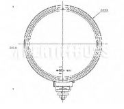 Fernscheinwerfer blau mit Positionsleuchte H1 W5W/12V+24V - 1