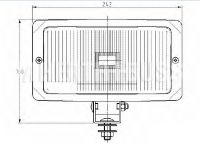 Fernscheinwerfer,blau mit Positionsleuchte H3/12V+24V - 1