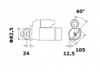 Anlasser ACR 12V/2,7kw 9z f.Iskra IS0525 11.130.525 11130525 AZJ3150 MS301 11.130.501 AZJ3138 - 1