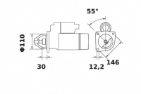 Anlasser Reduktionsgetriebestarter 12V/3,2kw 9z f.Mahle MS224 IS1387 AZE4242 11132157 DM2134 DM2130 4755109 4702248 417213 00013 - 1