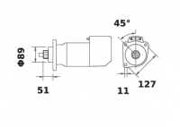 Anlasser 12V/3,6kw 11z f.Iskra IS9127 11.139.140 11139140 AZK5487 MS584 - 1