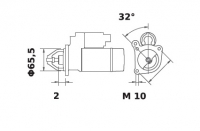 Anlasser 12V/0,9kw 10z f.Iskra IS0956 11.130.956 11130956 AZE1209 MS375 11130346 AZF3531 11130582 AZF3558 - 1