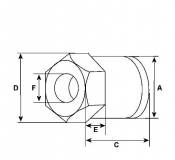 Buchse Lagerschildbuchse f.Anlasser AD mm 18.50 Länge mm 21.00 Manschettehöhe mm 4.50 O.D der Kragen 21.15 - 1