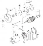 Stator Ständer 12V f.Iskra Anlasser 16.905.686 16905686 MSX500 11130179 AZJ3525 MS184 11130201 AZJ3537 MS58 11130402 AZJ3109 MS1 - 1