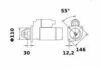 Anlasser Reduktionsgetriebestarter 24V/3,5kW 9z f.Iskra IS1390 11.132.158 11132158 AZE4243 MS448 4744841 42498142 504038038 0001 - 1
