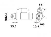 Anlasser Reduktionsgetriebestarter 12V/2,6kW 9z f. Mahle MS28 IS1217 11.131.949 11131949 AZE6555 2913146100 05718064 0001223021 - 1