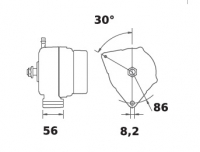 Lichtmaschine 12V/120A f.Iskra IA1588 11.203.645 11203645 AAK5732 MG119 - 1