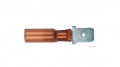 Schrumpfverbinder Flachstecker teilisoliert Duraseal Tyco rot 6,3mm f.0,5-1,5qmm (25 Stück) 50252625