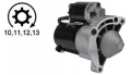 Anlasser 12V/1,4kW 10,11,12,13z f.Valeo D7R4 D7R26 D7R24 D7R2 9625382680 71782363 71728811 71719609 71719608 71719600 71716565 7
