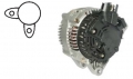 Lichtmaschine 12V/70A f. Peugeot 9646153680 9642880280 9627727180 9623727180 9621791680 57052A  SG7S024 SG7S014 A11VI91 2542678A
